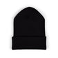 Embroidered Cannabis Leaf Cuffed Beanie — Classic Knit Winter Hat